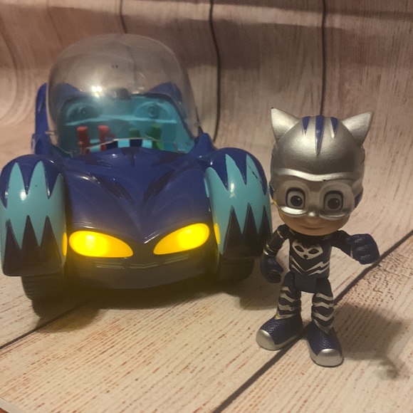 PJ Masks Catboy's Cat Car Talking Toy Vehicle 10" Long - Picture 9 of 13